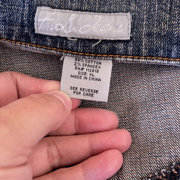 Stud Embellished Jean Jacket F.L. Jeans - Picture 12 of 12